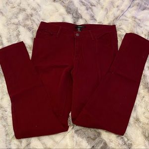 Deep red pants